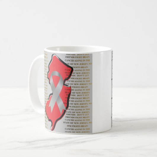 Brain Cancer Awareness in New Jersey Kaffeetasse (Vorderseite Links)