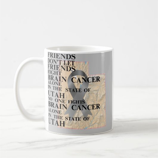 Brain Cancer Awareness in Utah Kaffeetasse (Links)