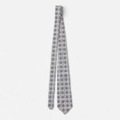 Brain Cancer Awareness Plaid Gray Ribbon Krawatte (Rückseite)