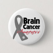 Brain Cancer Awareness Ribbon Button (Vorderseite)