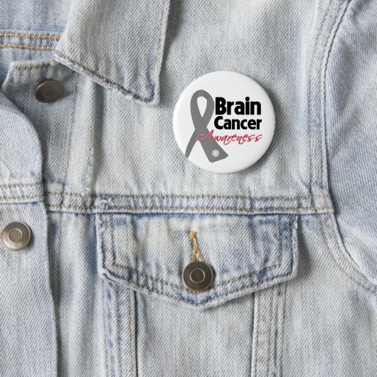 Brain Cancer Awareness Ribbon Button (Beispiel)