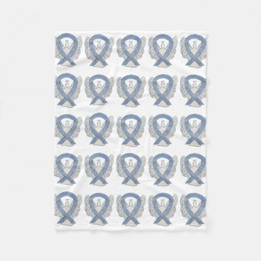 Brain Cancer Awareness Ribbon Fleece Chemo Blanket (Vorderseite)