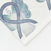 Brain Cancer Awareness Ribbon Fleece Chemo Blanket (Ecke)