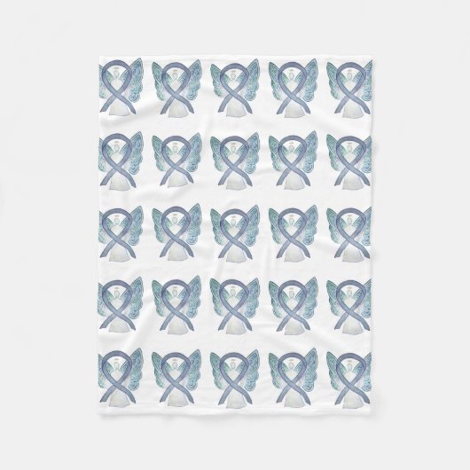 Brain Cancer Awareness Ribbon Fleece Chemo Blanket (Vorderseite)