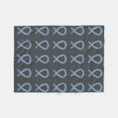 Brain Cancer Awareness Ribbon Fleece Chemo Blanket (Vorderseite (Horizontal))