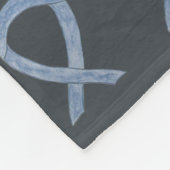 Brain Cancer Awareness Ribbon Fleece Chemo Blanket (Ecke)