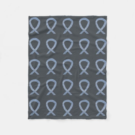 Brain Cancer Awareness Ribbon Fleece Chemo Blanket (Vorderseite)
