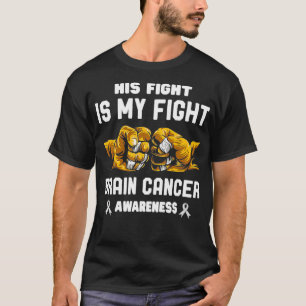 Brain Cancer Awareness Ribbon sein Kampf ist mein T-Shirt