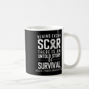 Brain Cancer Awareness Survivor Gray Ribbon Gehirn Kaffeetasse