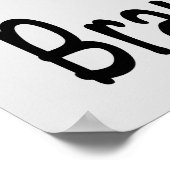 Brain Cancer Butterfly Awareness Ribbon Poster (Ecke)