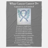 Brain Cancer Gray Awareness Ribbon Fleece Blanket (Vorderseite)