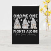 Brain Cancer Gray Ribbon Gnome Karte (Gelbe Blume)