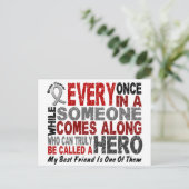 Brain Cancer HERO Bester Freund Postkarte (Stehend Vorderseite)