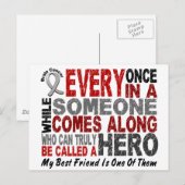 Brain Cancer HERO Bester Freund Postkarte (Vorne/Hinten)