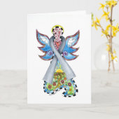 Brain Cancer Ribbon Angel Card Karte (Gelbe Blume)