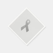 Brain Cancer Ribbon Napkins Serviette (Ecke)