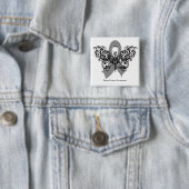Brain Cancer Tribal Butterfly Ribbon Button (Beispiel)