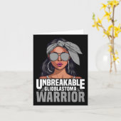 Brain Cancer Warrior Unbrechbare Tumorüberlebensfä Karte (Gelbe Blume)