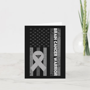 Brain Cancer Warrior US-amerikanische Flagge Vater Karte