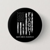 Brain Cancer Warrior Us Flag Button (Vorderseite)