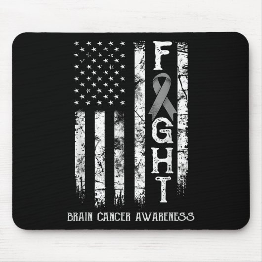Brain Cancer Warrior Us Flag Mousepad (Vorne)