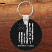 Brain Cancer Warrior Us Flag Schlüsselanhänger (Vorderseite)
