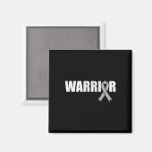 Brain Cancer Warrior - Weltkrebstag Magnet (Vorderseite/Rückseite)