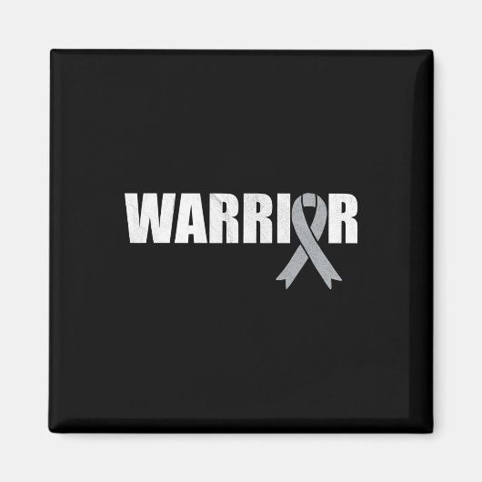 Brain Cancer Warrior - Weltkrebstag Magnet (Vorne)