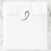 Brain Cancer's Grey Ribbon A4 Runder Aufkleber (Tasche)