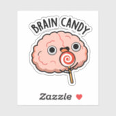 Brain Candy Funny Brain Anatomie Pun Aufkleber (Blatt)