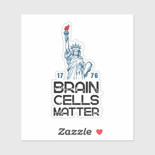 Brain Cells Matter Statue of Liberty Anti Trump Aufkleber (Blatt)