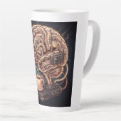 Brain Coffee Machine Latte Tasse – Lustige Neurowi (Rechte Ecke)