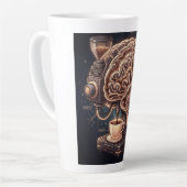 Brain Coffee Machine Latte Tasse – Lustige Neurowi (Linke Ecke)