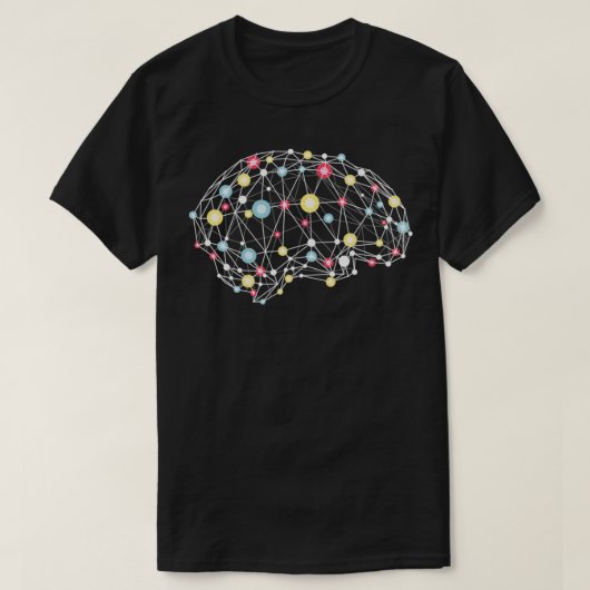 Brain connections colorful synapse connections T-Shirt (Design vorne)