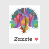 Brain Custom-Cut Vinyl Sticker (Blatt)