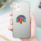 Brain Custom-Cut Vinyl Sticker (Telefon)