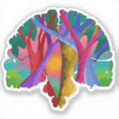 Brain Custom-Cut Vinyl Sticker (Vorderseite)