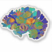 Brain Custom-Cut Vinyl Sticker (Vorderseite)