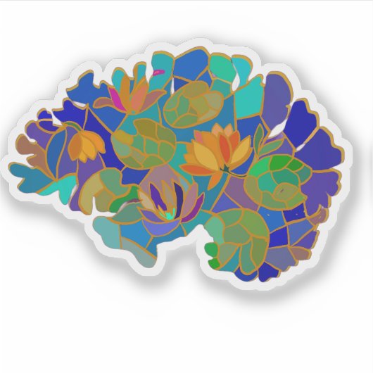 Brain Custom-Cut Vinyl Sticker (Vorderseite)