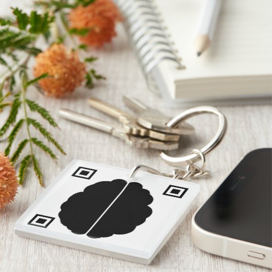 Brain Data Matrix Schlüsselanhänger (Vorderseite rechts)