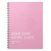 Brain Dump Before Exams – Funny Student Notebook,  Notizblock (Vorderseite)