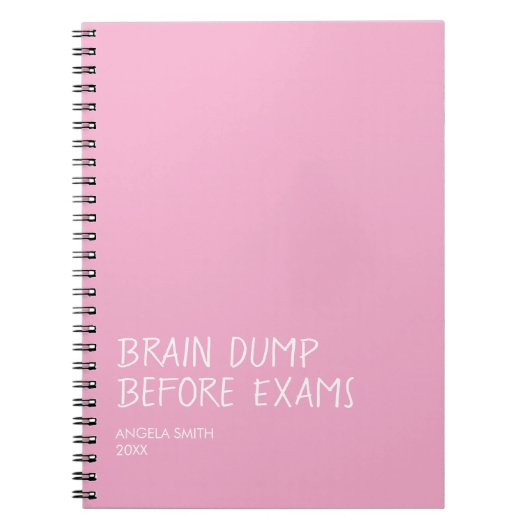 Brain Dump Before Exams – Funny Student Notebook, Notizblock (Vorderseite)