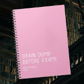 Brain Dump Before Exams – Funny Student Notebook, Notizblock