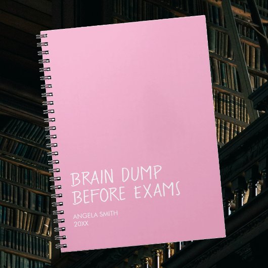 Brain Dump Before Exams – Funny Student Notebook,  Notizblock