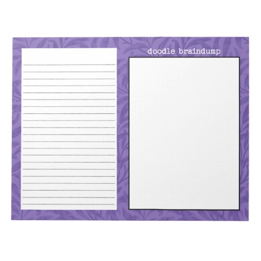 Brain Dump Doodles Journaling Notepad Notizblock (Vorderseite)