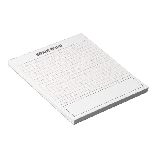 Brain dump grid paper  notizblock (angewinkelt)