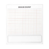Brain dump grid paper  notizblock (Vorderseite)
