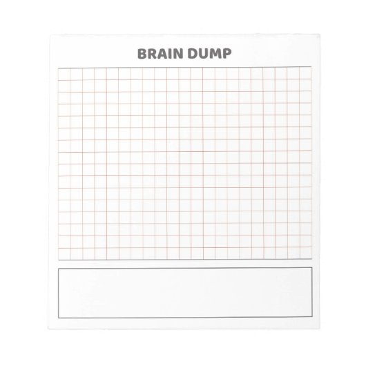 Brain dump grid paper  notizblock (Vorderseite)