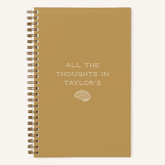 Brain Dump List Thoughts Personalized Mustard Notizblock (Vorderseite)