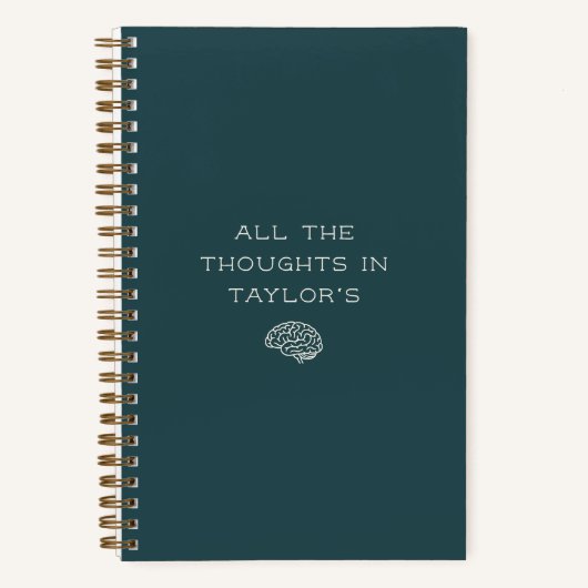 Brain Dump List Thoughts Teal Green Personalized Notizblock (Vorderseite)